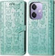 Чохол Embossed Cat and Dog для OPPO A3 / CPH2669 книжка шкіра PU з візитницею м'ятний - зображення 6