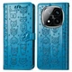 Чохол Embossed Cat and Dog для Xiaomi Redmi Note 14 Pro 4G книжка шкіра PU з візитницею блакитний - зображення 4