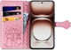 Чохол Embossed Cat and Dog для OPPO A3 / CPH2669 книжка шкіра PU з візитницею рожевий - зображення 2