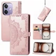 Чехол Vintage для OPPO A3X / CPH2641 книжка кожа PU с визитницей розовый - изображение 1