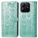 Чохол Embossed Cat and Dog для Xiaomi Redmi Note 14 4G EU Version книжка шкіра PU з візитницею м'ятний - зображення 4