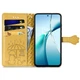Чохол Embossed Cat and Dog для Infinix GT 20 Pro / X6871 книжка шкіра PU з візитницею жовтий - зображення 2