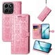 Чехол Embossed Cat and Dog для Infinix GT 20 Pro / X6871 книжка кожа PU с визитницей розовый - изображение 1
