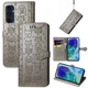 Чехол Embossed Cat and Dog для Samsung Galaxy A17 / A175 книжка кожа PU с визитницей серый - изображение 1
