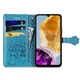 Чехол Embossed Cat and Dog для Samsung Galaxy A06 / A065 книжка кожа PU с визитницей голубой - изображение 2