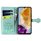 Чехол Embossed Cat and Dog для Samsung Galaxy A06 / A065 книжка кожа PU с визитницей мятный - изображение 2