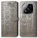 Чохол Embossed Cat and Dog для Xiaomi Redmi Note 14 Pro 4G книжка шкіра PU з візитницею сірий - зображення 4