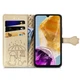 Чехол Embossed Cat and Dog для Samsung Galaxy A06 / A065 книжка кожа PU с визитницей золотистый - изображение 2