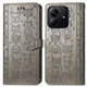 Чохол Embossed Cat and Dog для Xiaomi Redmi Note 14 4G EU Version книга шкіра PU з візитницею сірий - зображення 4