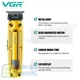 Триммер VGR V-904 GOLD, аккумуляторный BLDC-мотор 10000 об/мин, DLC лезвия, LED-дисплей, 4 насадки - изображение 3
