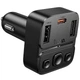 Автомобільний зарядний пристрій FM модулятор HOCO E87 Delta 35W (1USB-A/1C) (Black) (232686) - зображення 2