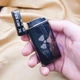 Електрична USB запальничка металева з газом з гравіюванням STALKER TURBO Чорна (69701) - зображення 3