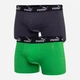 Набор трусов боксеров мужских хлопковых Puma Elements Men Basic Boxers 2P 93875303 XL 2 шт Dark Grey Melange/Green (8720245833981) - изображение 5