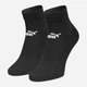 Набор женских носков коротких хлопковых Puma Elements Unisex Plain Quarter 3P 94710803 35-38 3 пары Black (8720245958110) - изображение 2