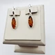 Сережки серебряные с янтарем 3,52 г - изображение 3