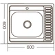 Мойка кухонная ZERIX Z6060L-04-160E (satin) (ZM0567) - изображение 2