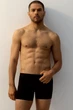 Набор удлиненных хлопковых боксеров H&M mid trunks размер M 5 шт dark red black mix 0172 - изображение 4