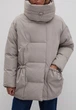 Подовжений пуховик жіночий oversize Finn Flare FWB11024-602 бежевий M/L - зображення 2