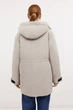 Зимняя женская парка oversize Baon B0424503-702 бежевая S - изображение 4