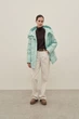 Удлиненная зимняя женская куртка Finn Flare FAC11053-516 Down fill зеленая XS - изображение 3