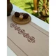 Ранер Ecotton Duck White вишивка Brown 45 х 170 см (25259_000) - зображення 1
