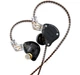 Навушники KZ ZS10 Pro Black (Hi-Res, 1DD+4BA, без мікрофону) – Гібридні аудіофільські 10-ти драйверні навушники для Hi-Fi звучання - зображення 2