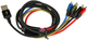 Kabel iBOX 4in1 USB Type-A - microUSB/Lightning/2 x USB Type-C M/M 1.2 m Black (5903968680275) - obraz 2