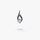 Кулон серебряный Листочек Вербочки Lavender 925 Zirkon - изображение 3