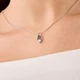 Кулон серебряный Листочек Вербочки Lavender 925 Zirkon - изображение 6