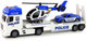 Zestaw zabawek LEAN Toys Policja z dźwiękiem i światłem Laweta z rampą + Autko + Helikopter 12959 (5905323211353) - obraz 3