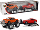 Zestaw zabawek LEAN Toys Monster truck Pomarańczowy + BMW laweta Czerwony 5099 (5907625589482) - obraz 6