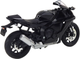 Zabawka LEAN Toys Motocykl sportowy metalowy ze światłami i dźwiękami z srebrnymi elementami 1:12 Czarny 22627 (5905991049760) - obraz 4