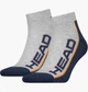 Носки Head Stripe Quarter Grey (2 пары) 781009001-870 35-38 - изображение 1