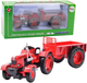 Zabawka LEAN Toys Traktor rolniczy z przyczepą metalowy 1:18 Czerwony 24732 (5905991057826) - obraz 2