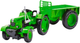 Zabawka LEAN Toys Taktor rolniczy z przyczepą metalowy 1:18 Zielony 24733 (5905991057833) - obraz 3