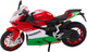 Zabawka LEAN Toys Motocykl sportowy metalowy ze światłami i dźwiękami 1:12 Czerwono-Zielony 22620 (5905991049692) - obraz 3