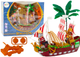 Zestaw LEAN Toys Statek romański z katapultą i palmami oraz ze światłami i dźwiękami + Rzymianie 18963 (5905991020141) - obraz 2