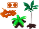 Zestaw LEAN Toys Statek romański z katapultą i palmami oraz ze światłami i dźwiękami + Rzymianie 18963 (5905991020141) - obraz 5