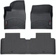 Коврики Weathertech Black для Kia EV6 (mkI) 2021→ (1 ряд ручной) (WT 4417231-4417233) - изображение 1