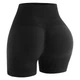 Шорти жіночі Lesko 545# Чорний M безшовні для фітнесу пушап push up - зображення 3