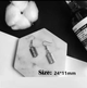 Серьги лезвия с лезвием в виде лезвий серебряный цвет - изображение 1