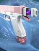 Водный Пистолет Электрический Water Gun Glock Аккумуляторный розово-белый - изображение 5