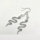 Серьги Snake змея в виде змеи на крючках серебряный цвет - изображение 1