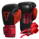 Боксерські рукавиці TITLE Boxing All Heart Bag Gloves 2.0 Black/Red 10 oz (бинти 4м. в комплекті) - изображение 1