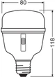 Світлодіодна лампа Ledvance LED T80 GROW 20Вт 230В CL E27 4058075845800 - зображення 4