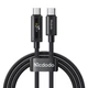 Кабель швидкого заряджання 100W USB-C to USB-C з подвійним дисплеєм Mcdodo 1,2 м CA-8000 - зображення 1