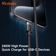 Кабель для заряджання та передачі даних Mcdodo 240W/140W 2-в-1 USB-C to USB-C+Magsafe 3 2 м CA-0140 Чорний - зображення 5