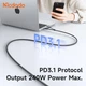Кабель для заряджання та передачі даних Mcdodo 240W/140W 2-в-1 USB-C to USB-C+Magsafe 3 2 м CA-0140 Чорний - зображення 6