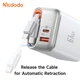 Зарядний пристрій Mcdodo 67W GaN із вбудованим кабелем USB-C 65 см, 2 порти (USB-C + USB-A) CH-4103 Білий - зображення 4