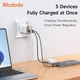 Зарядний пристрій Mcdodo 67W GaN із вбудованим кабелем USB-C 65 см, 2 порти (USB-C + USB-A) CH-4103 Білий - зображення 6